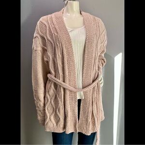 Universal Thread Blush Cable Knit Cardigan